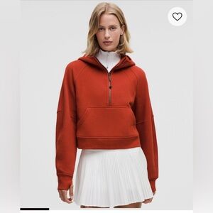 Lululemon Scuba Oversized Half-Zip Hoodie Autumn Rust M/L Excellent Condition